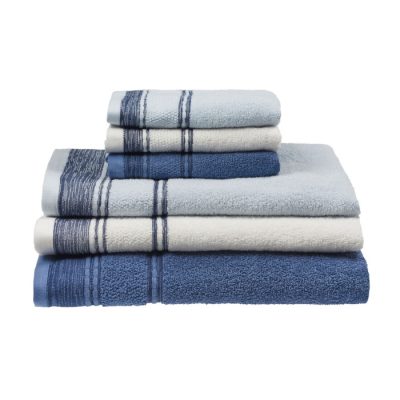 asciugamani vinci blu 3+3